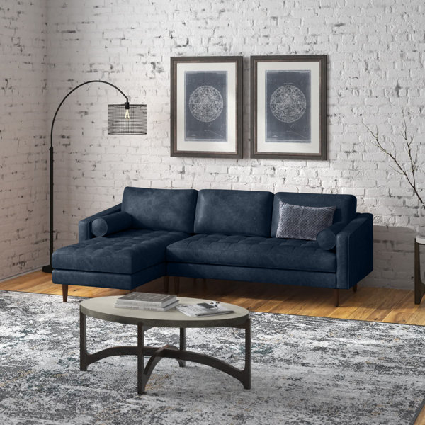 Full grain leather deals sectional